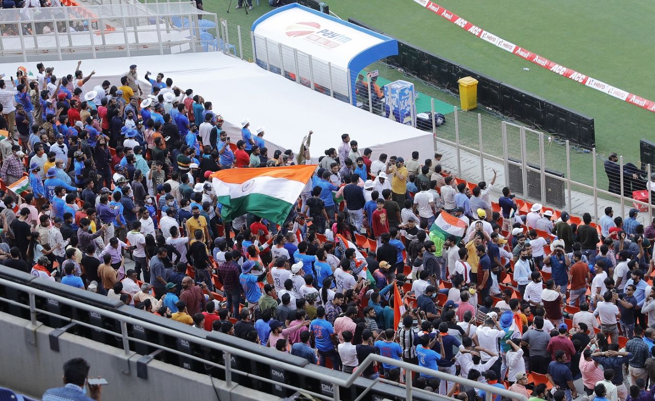 A section of the crowd on the first day, India vs England, 3rd Test, Ahmedabad, 1st day, February 24, 2021N