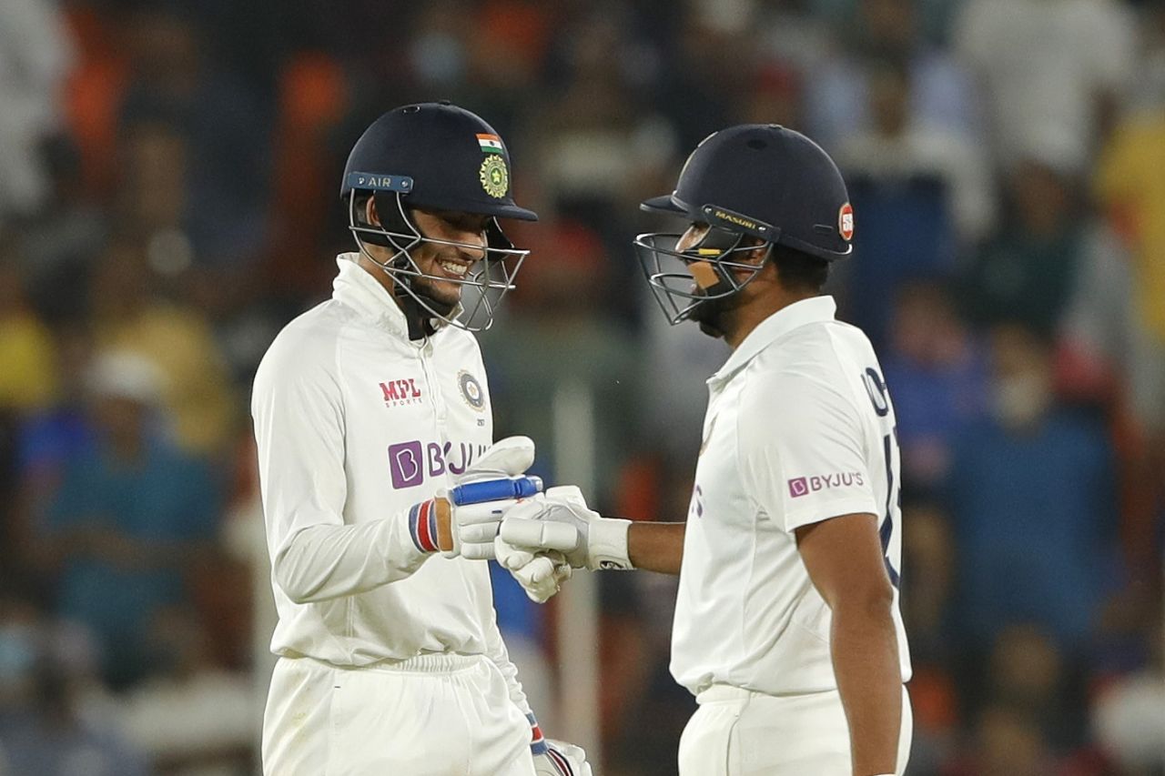 Rohit Sharma and Shubman Gill shared an unbeaten opening stand, India vs England, 3rd Test, Ahmedabad, Day 2, February 25, 2021