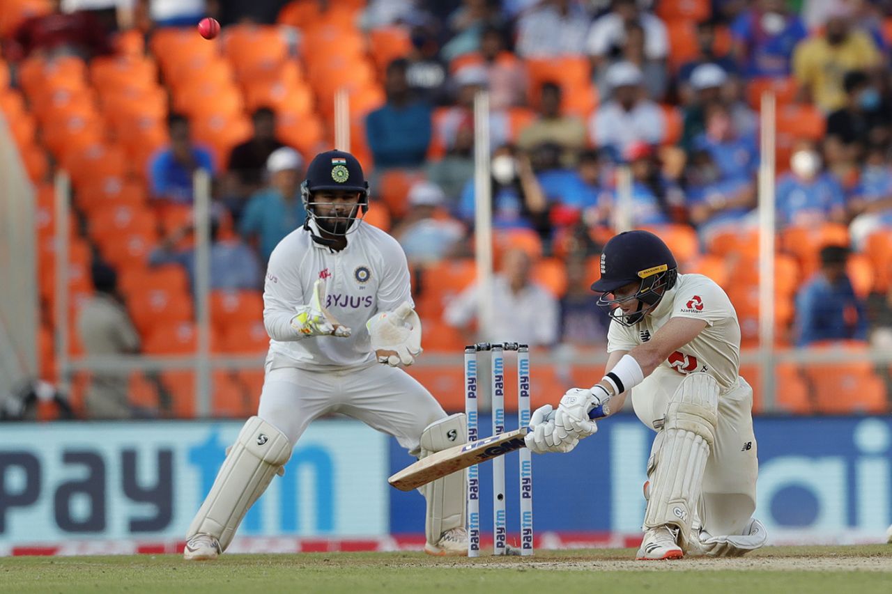 Ollie Pope reverse-sweeps, India vs England, 3rd Test, Ahmedabad, 2nd day, February 25, 2021