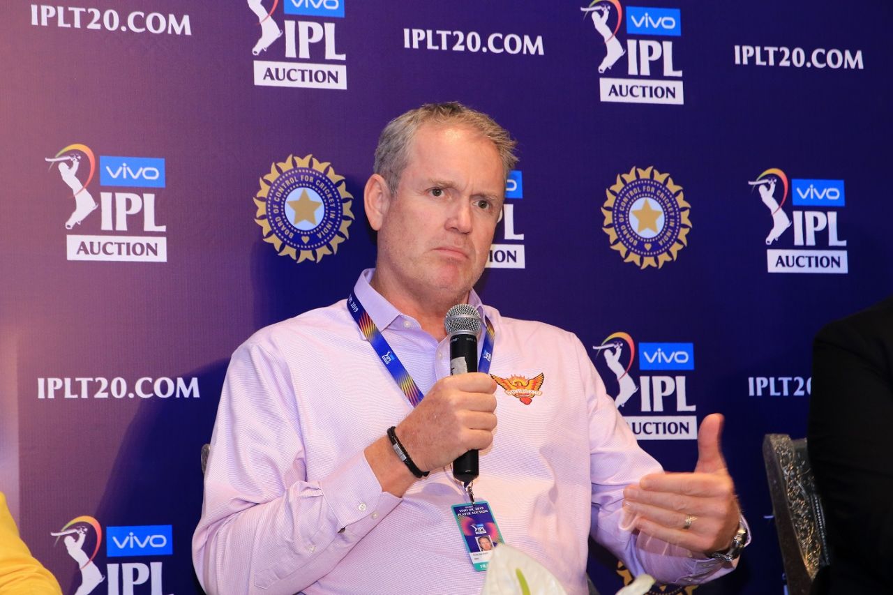 Tom Moody speak at a press conference for the IPL 2019 auction, Jaipur, December 18, 2018