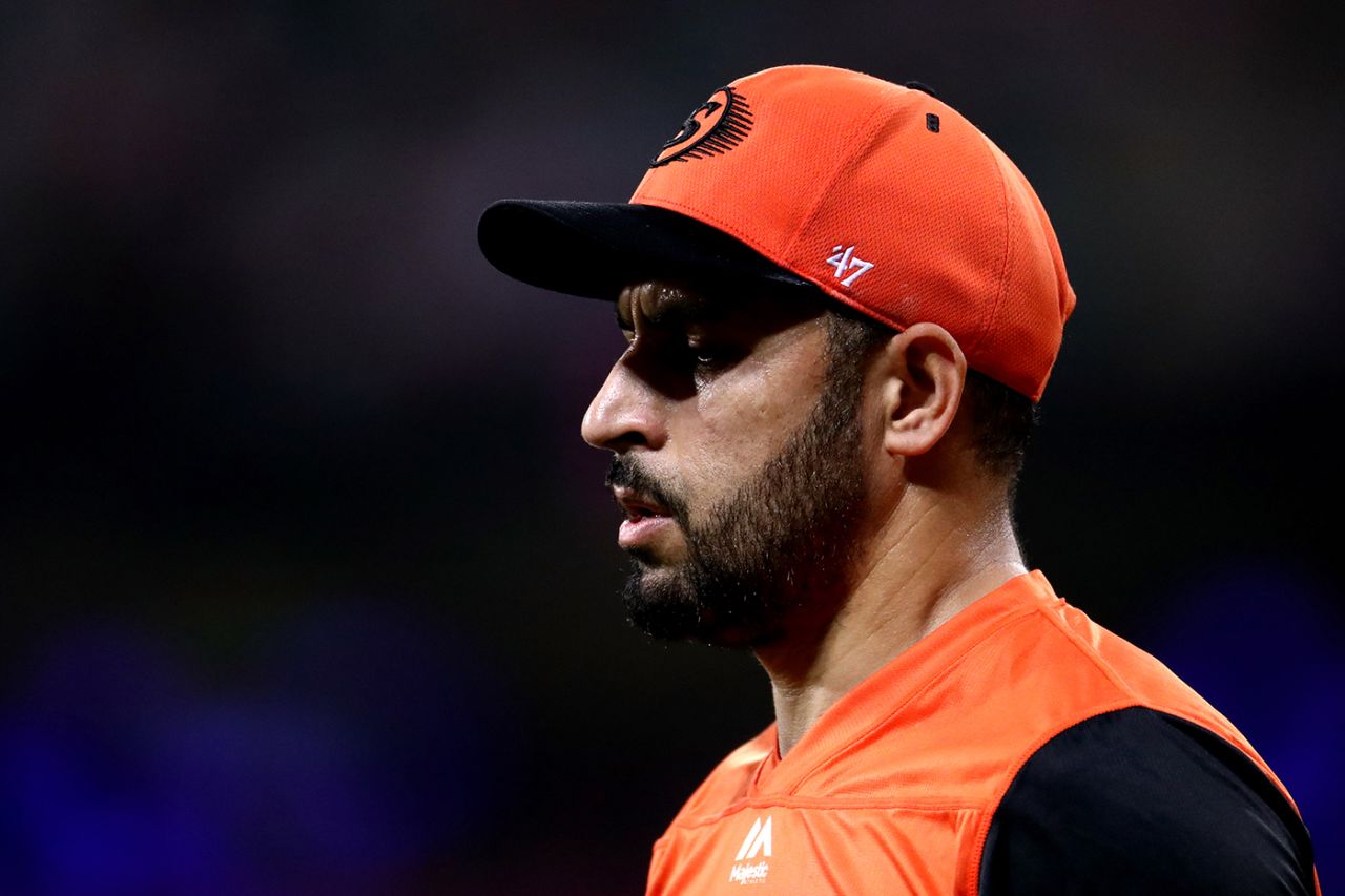 Fawad Ahmed pictured during the Big Bash final, Sydney Sixers vs Perth Scorchers, BBL final, SCG, February 6, 2021