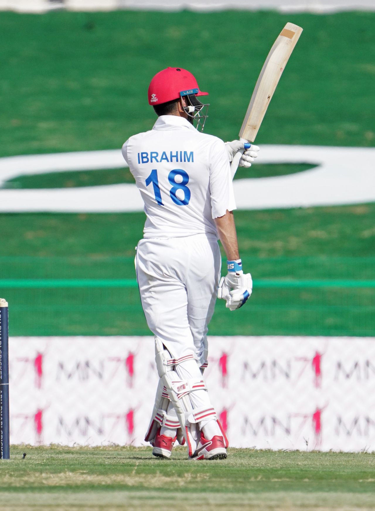 Ibrahim Zadran waged a lone battle for Afghanistan in their second innings, Afghanistan vs Zimbabwe, 1st Test, Abu Dhabi, 2nd day, March 3, 2021
