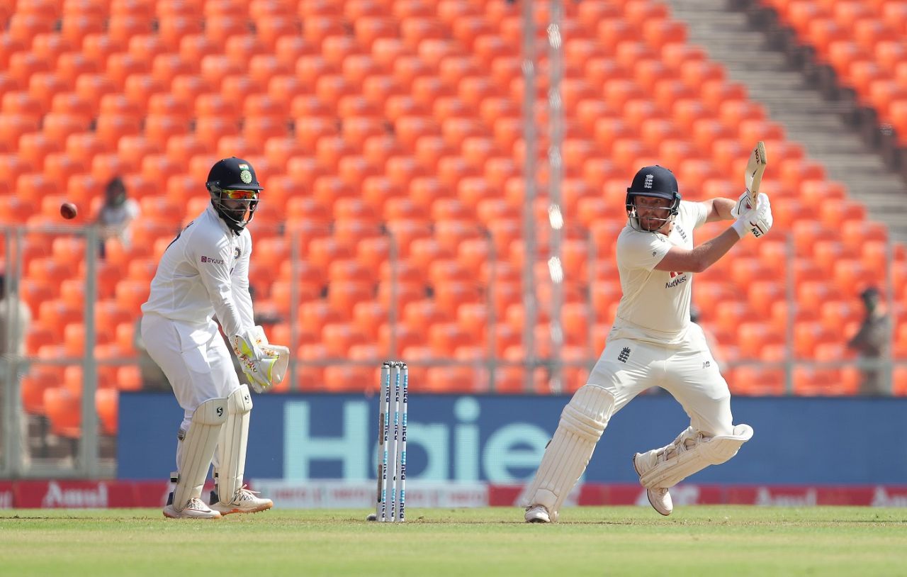 Jonny Bairstow plays the cut, India vs England, 4th Test, Ahmedabad, 1st Day, March 4, 2021