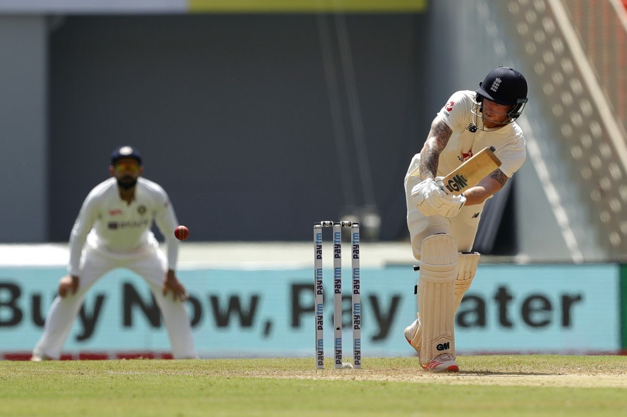 Ben Stokes flicks into the leg side, India vs England, 4th Test, Ahmedabad, 1st Day, March 4, 2021