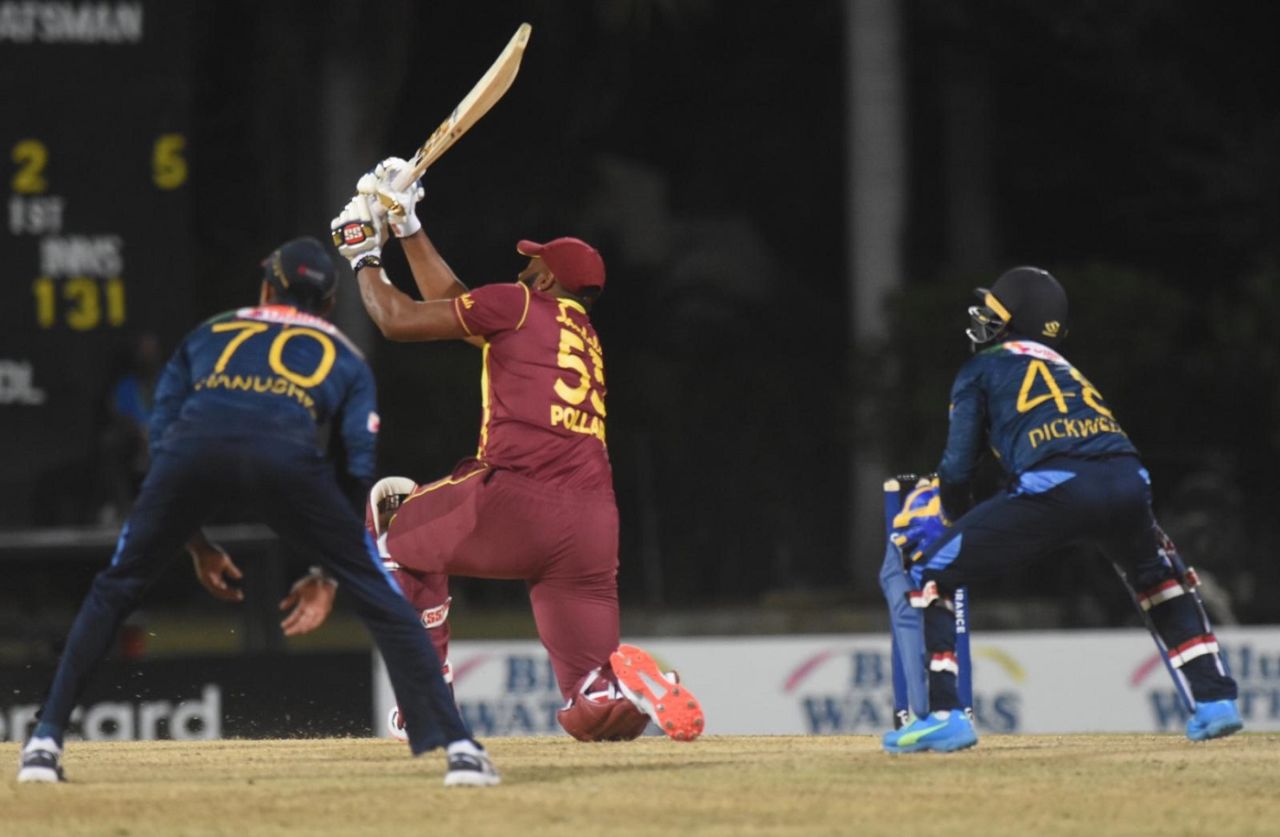 Ball one: Kieron Pollard goes big, West Indies vs Sri Lanka, 1st T20I, Coolidge, March 3, 2021