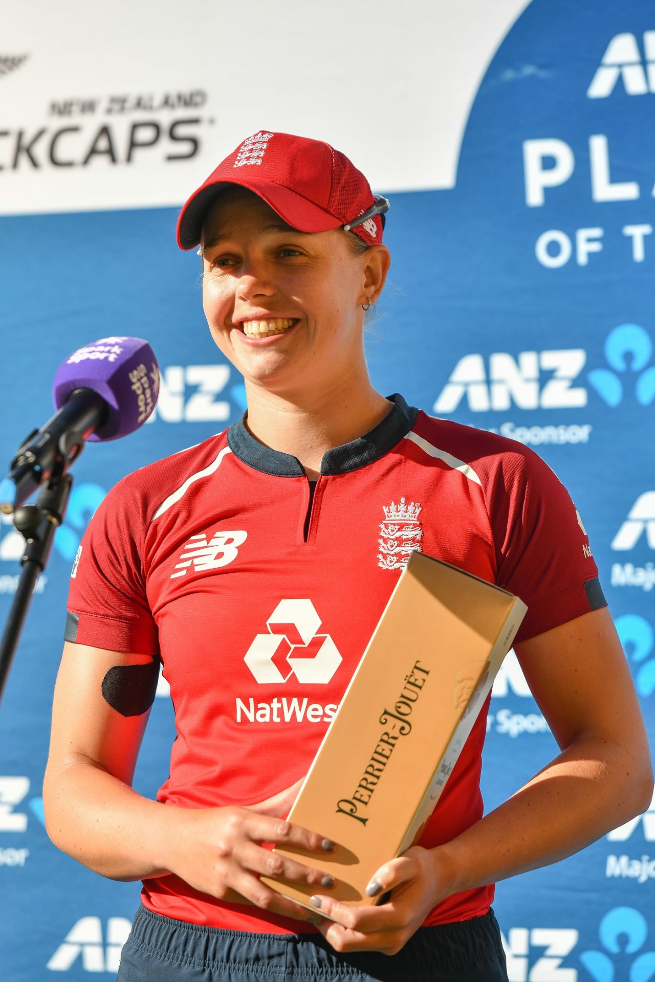 Freya Davies was named Player of the Match for her 4 for 23, New Zealand Women vs England Women, 2nd T20I, Wellington, March 5, 2021