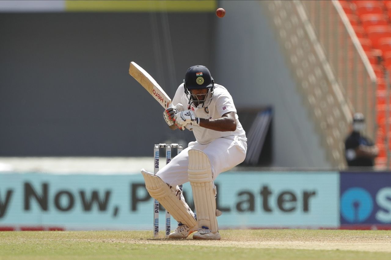 R Ashwin ducks under a short ball, India vs England, 4th Test, Ahmedabad, 2nd Day, March 5, 2021