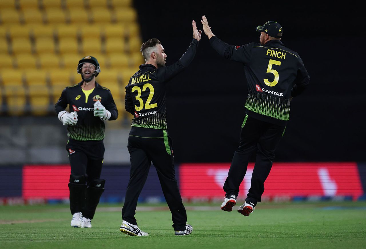 Glenn Maxwell was one of the spinners to have a good night, New Zealand vs Australia, 4th ODI, Wellington, March 5, 2021