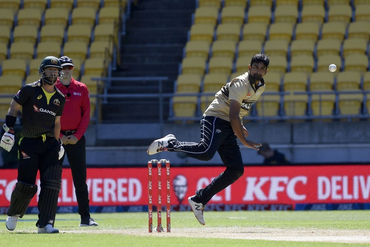 Ish Sodhi capped off a good series with a three-wicket haul, New Zealand vs Australia, 5th T20I, March 7, 2021, Wellington