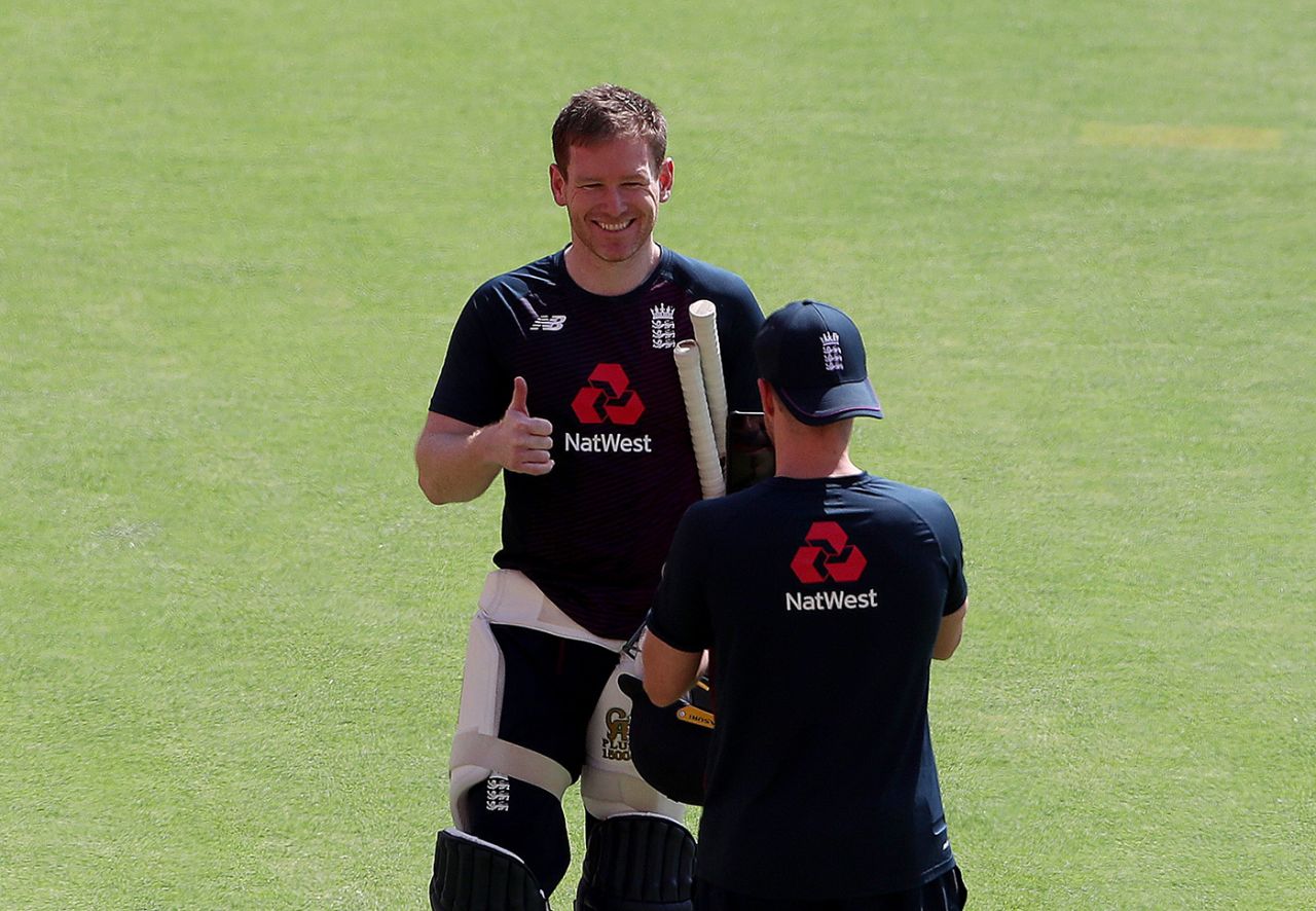 Eoin Morgan grins at England training, England training, Ahmedabad, March 8, 2021