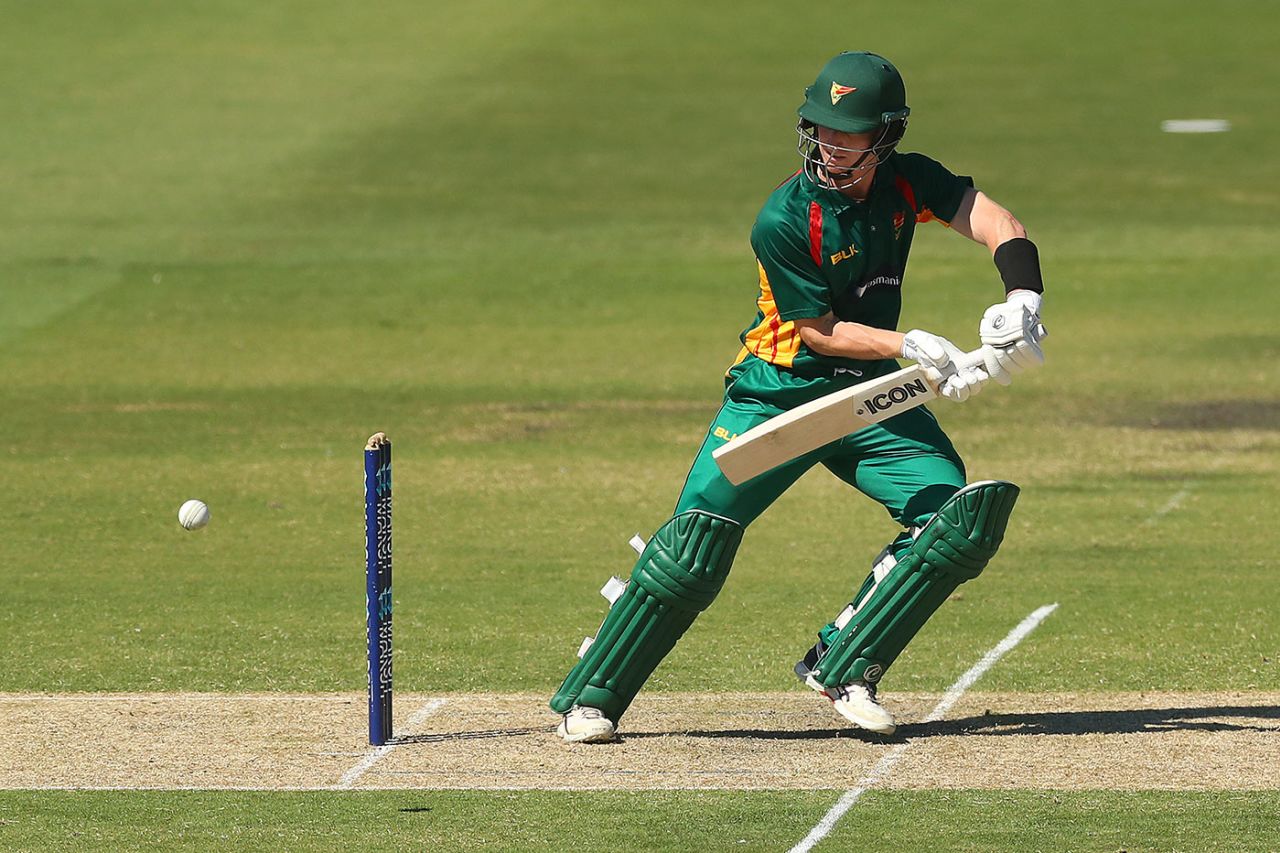 Jordan Silk guided Tasmania's chase, Victoria vs Tasmania, Marsh Cup, Melbourne, March 10, 2021