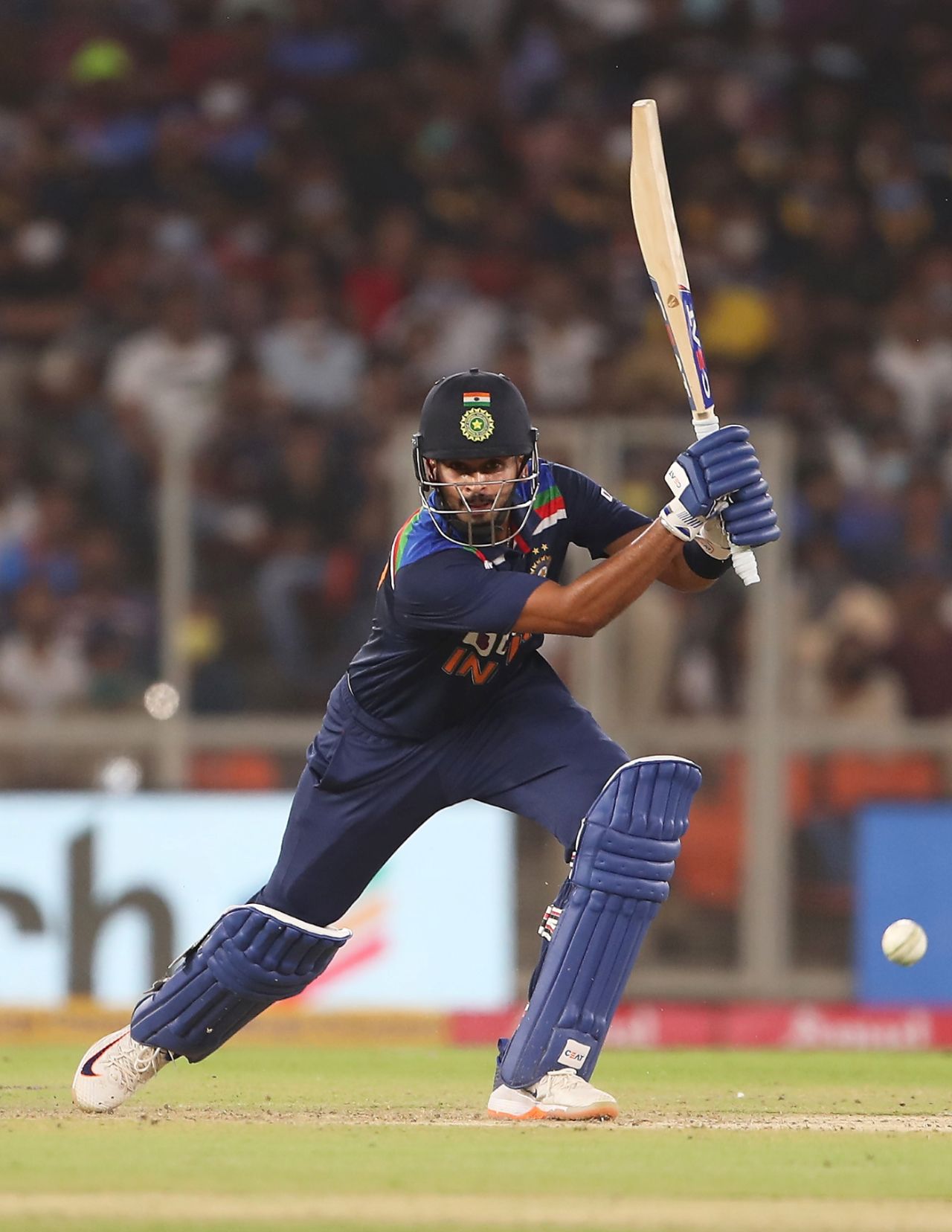 Shreyas Iyer stroked his way to a fifty off 36 balls, 1st T20I, Ahmedabad, March 12, 2021