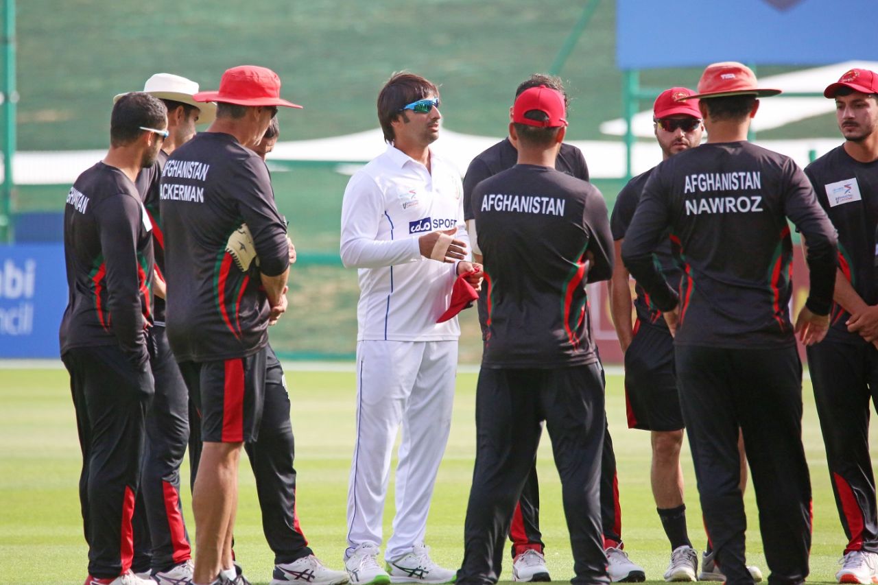 Asghar Afghan has a word of advice for his team-mates, Afghanistan vs Zimbabwe, 2nd Test, 4th day, Abu Dhabi, March 13, 2021
