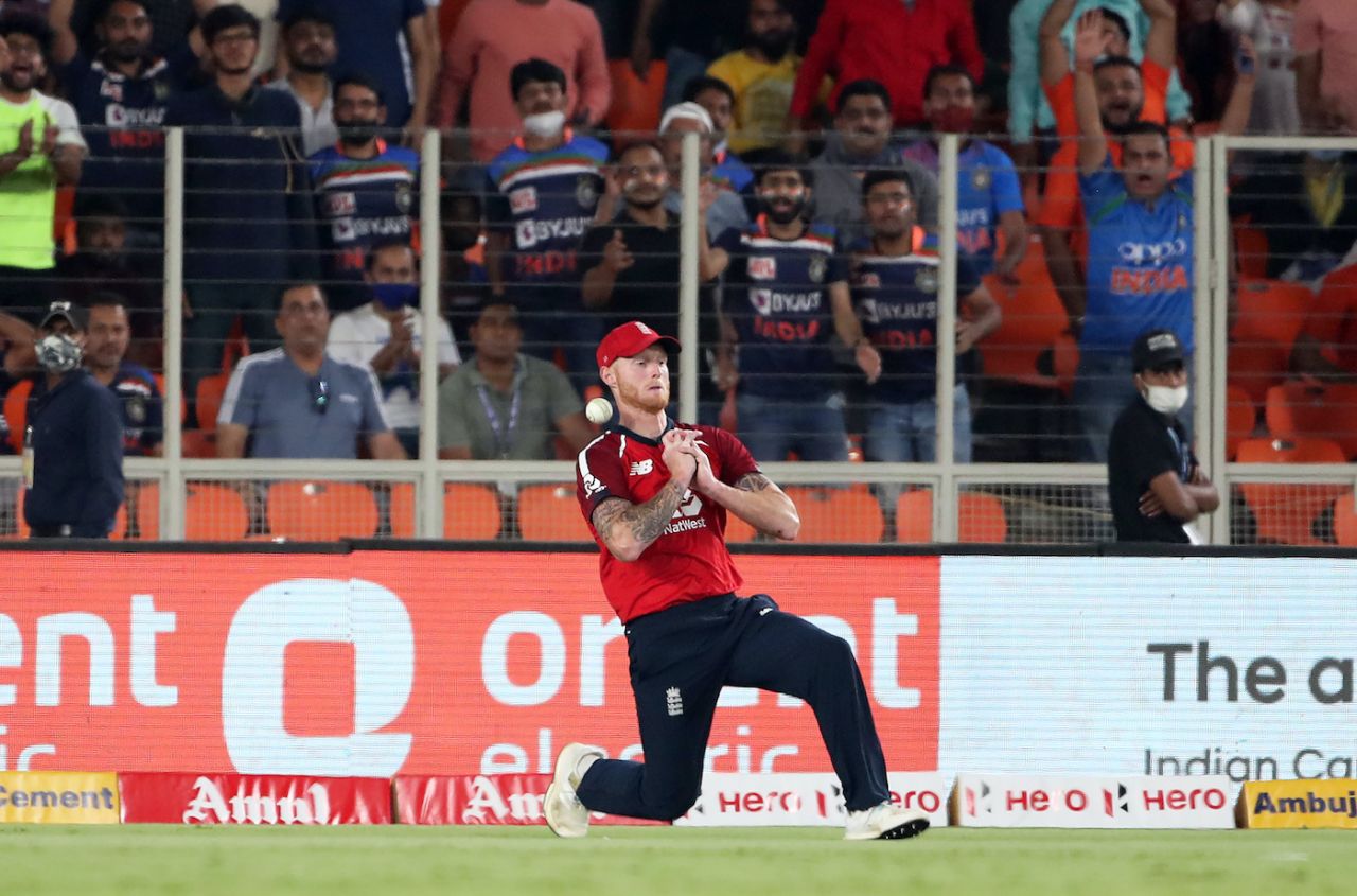 Ben Stokes put down a sitter off Ishan Kishan, India vs England, 2nd T20I, Ahmedabad, March 14, 2021