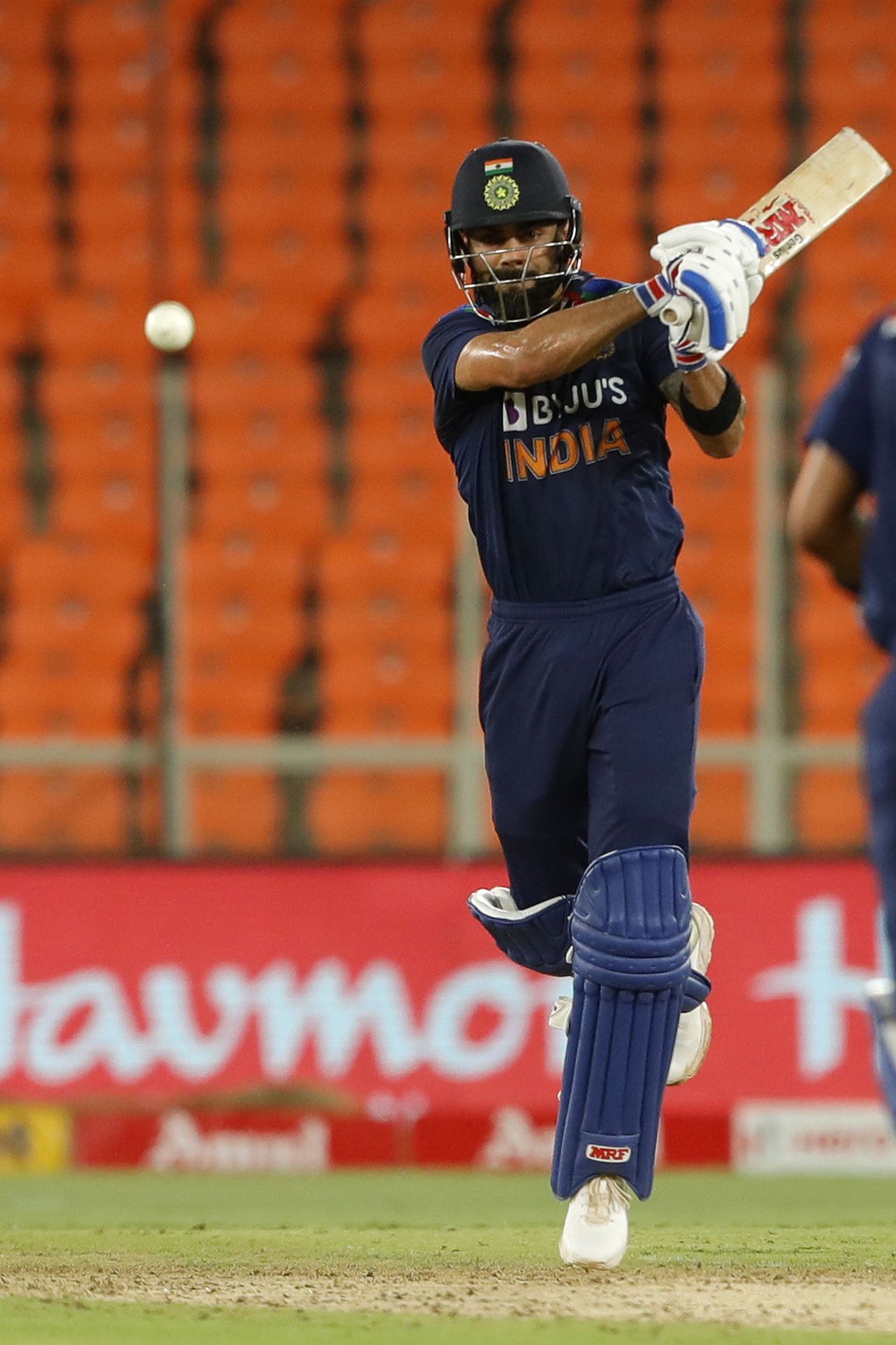 Virat Kohli whacks the ball, India vs England, 3rd T20I, Ahmedabad, March 16, 2021