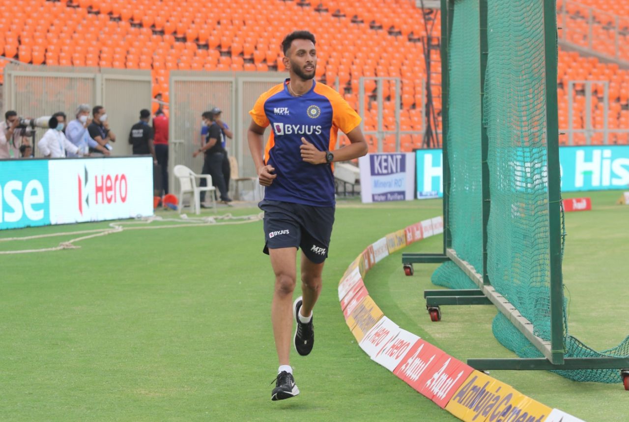 Prasidh Krishna trains, India vs England, 5th T20I, Ahmedabad, March 20, 2021