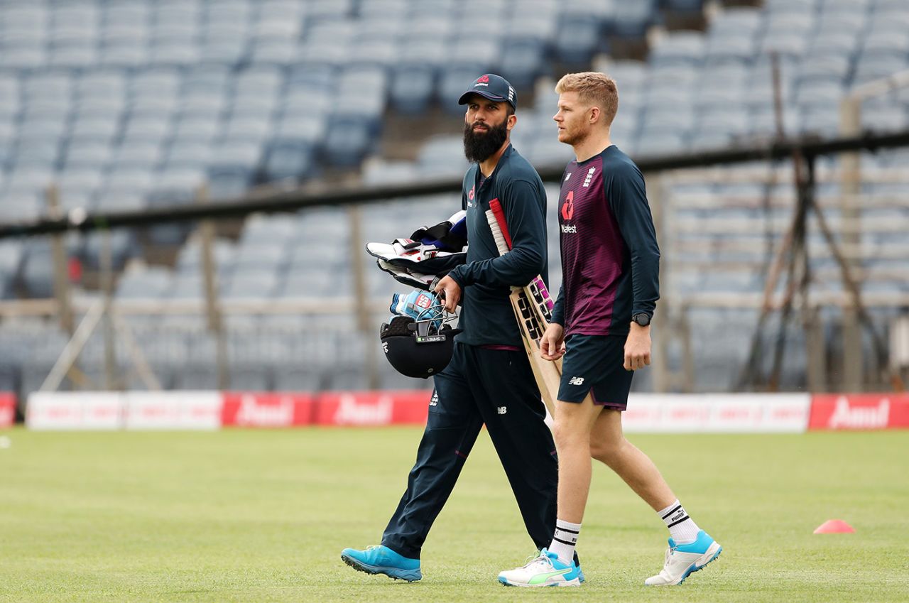 Moeen Ali and Sam Billings head to the England nets, Pune, March 22, 2021