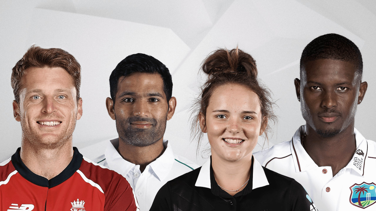 Composite: Jos Buttler, Asad Shafiq, Amelia Kerr and Jason Holder