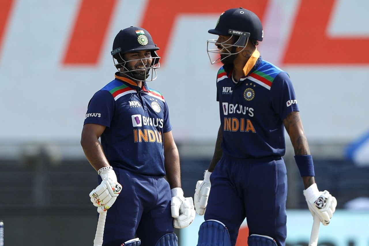 Rishabh Pant and Hardik Pandya put together 99 for the fifth wicket, India vs England, 3rd ODI, Pune, March 28, 2021