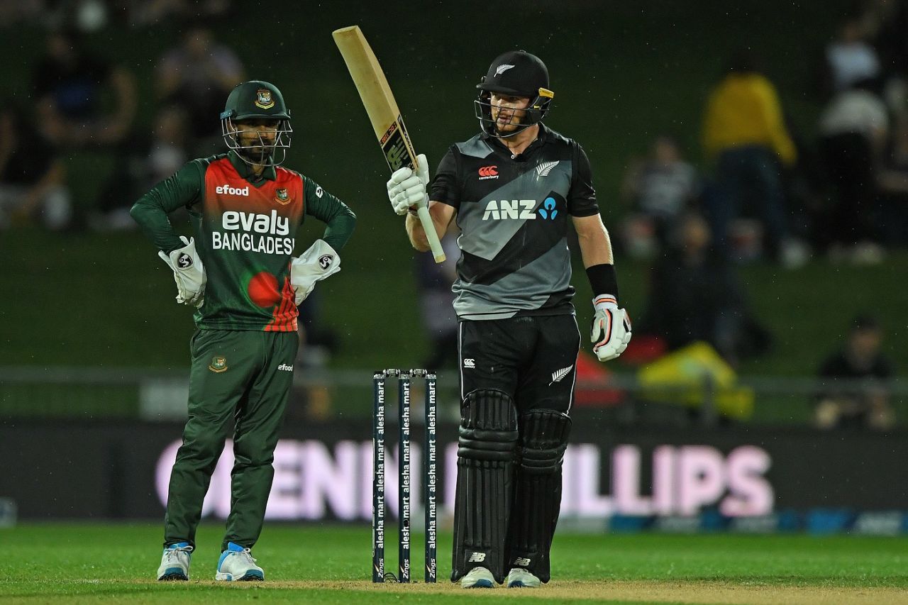 Glenn Phillips brings up a 27-ball half-century, New Zealand vs Bangladesh, 2nd T20I, Napier, March 30.2021
