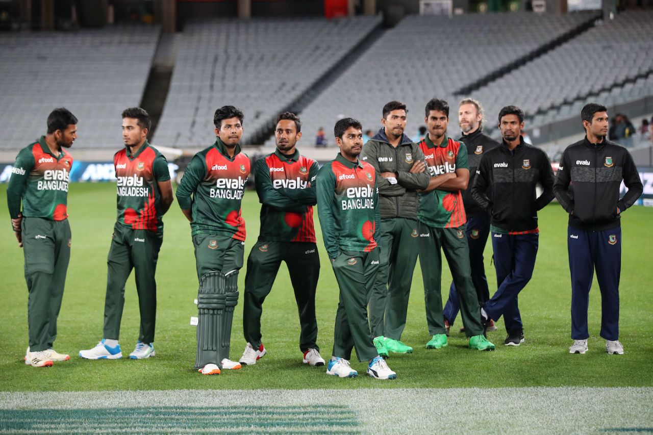 A dejected Bangladesh side reflects on their loss, New Zealand vs Bangladesh, 3rd T20I, Auckland, April 1, 2021