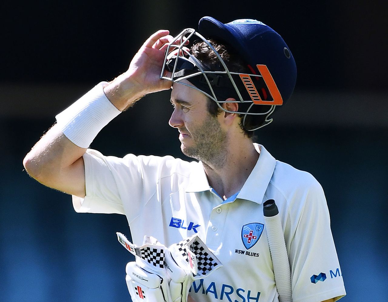 Kurtis Patterson walks off, South Australia vs New South Wales, Sheffield Shield, Adelaide, March 8, 2021