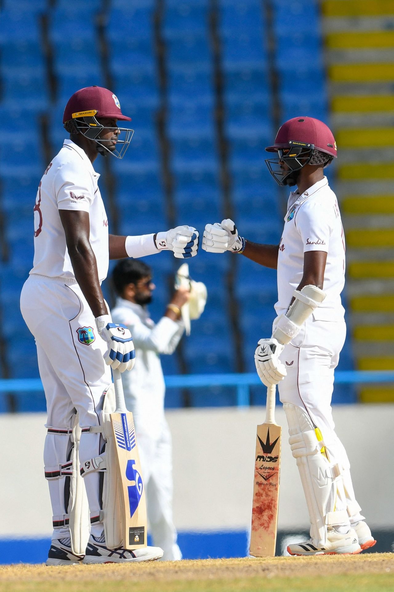 Jason Holder and Kraigg Brathwaite added 87 for the fourth wicket, West Indies vs Sri Lanka, 2nd Test, North Sound, 4th day, April 1, 2021