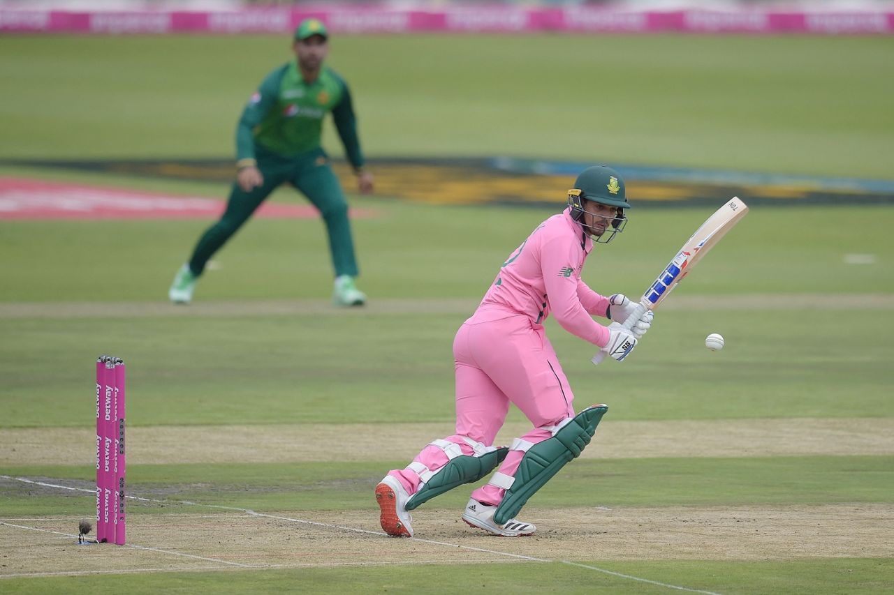 Quinton de Kock flicks behind square, South Africa vs Pakistan, 2nd ODI, Johannesburg, April 4, 2021