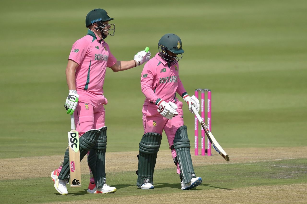 Temba Bavuma and David Miller put together a century stand, South Africa v Pakistan, 2nd ODI, Johannesburg, April 4, 2021