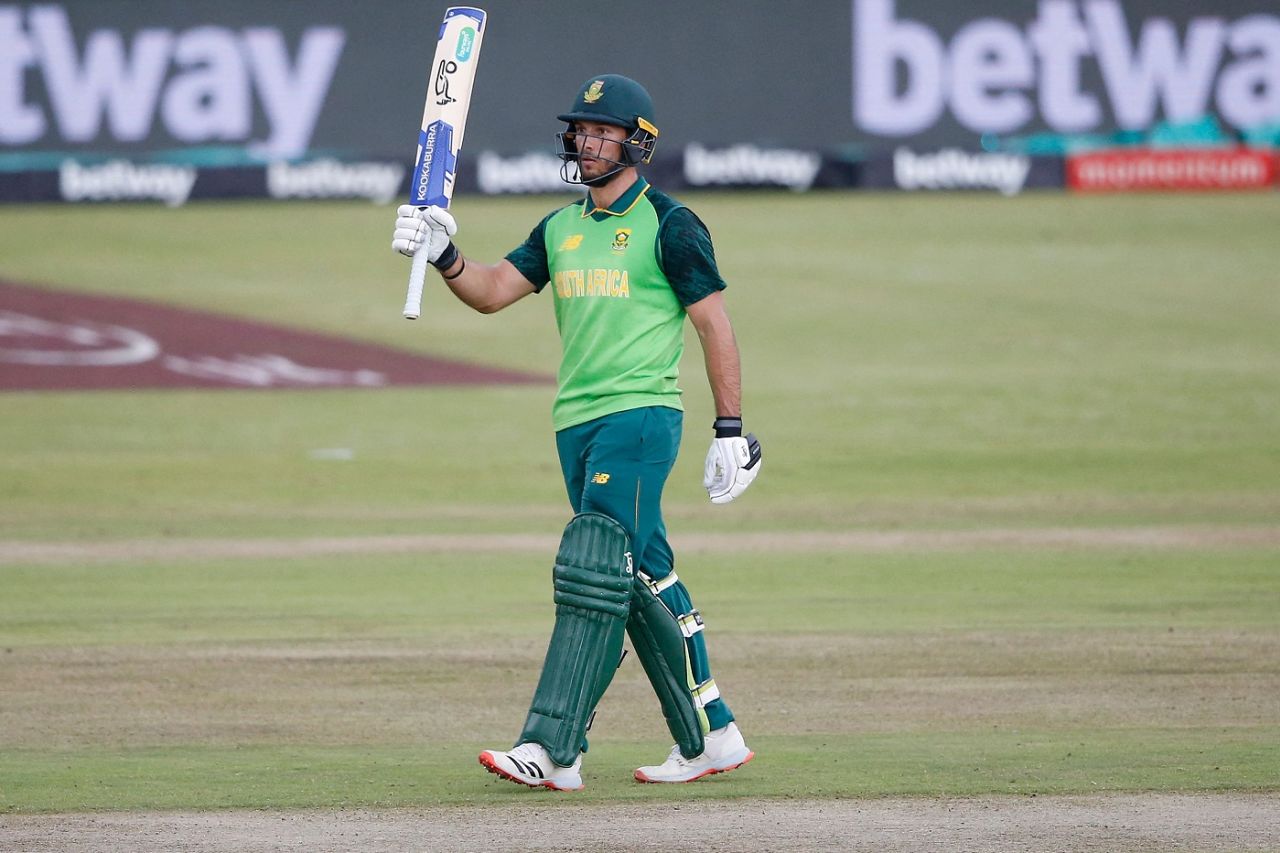 Janneman Malan celebrates his half-century, South Africa vs Pakistan, 3rd ODI, Centurion, April 7, 2021