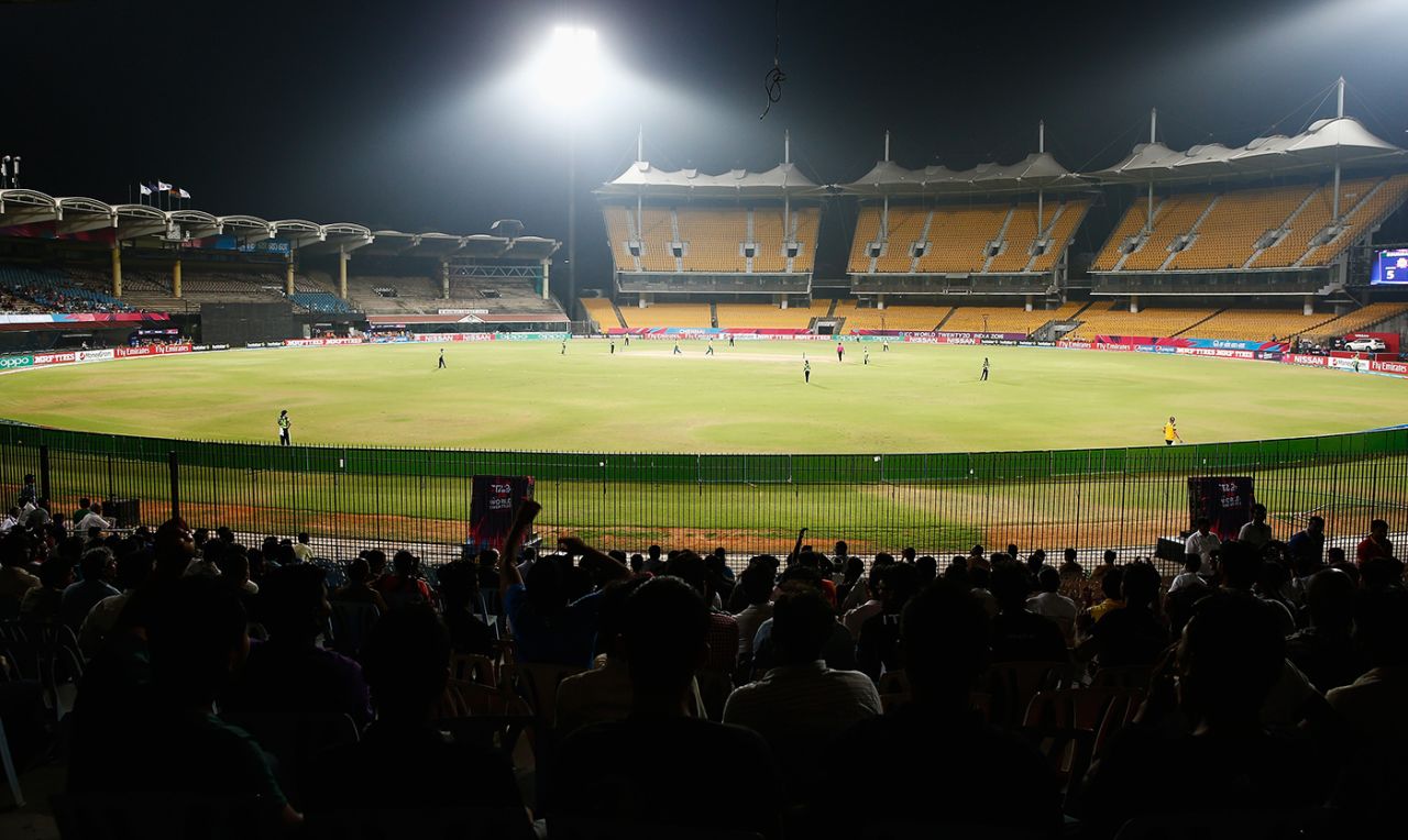 A general view of the MA Chidambaram Stadium in Chennai, Ireland v South Africa, Women's World T20 2016, Group A, Chennai, March 23, 2016