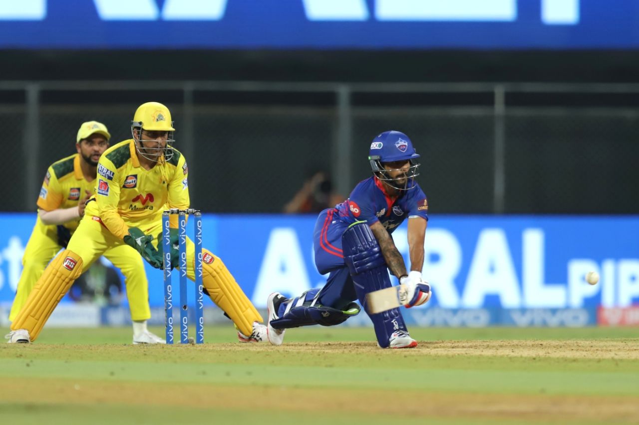 Shikhar Dhawan brings out the innovations, Chennai Super Kings vs Delhi Capitals, IPL 2021, Mumbai, April 10, 2021