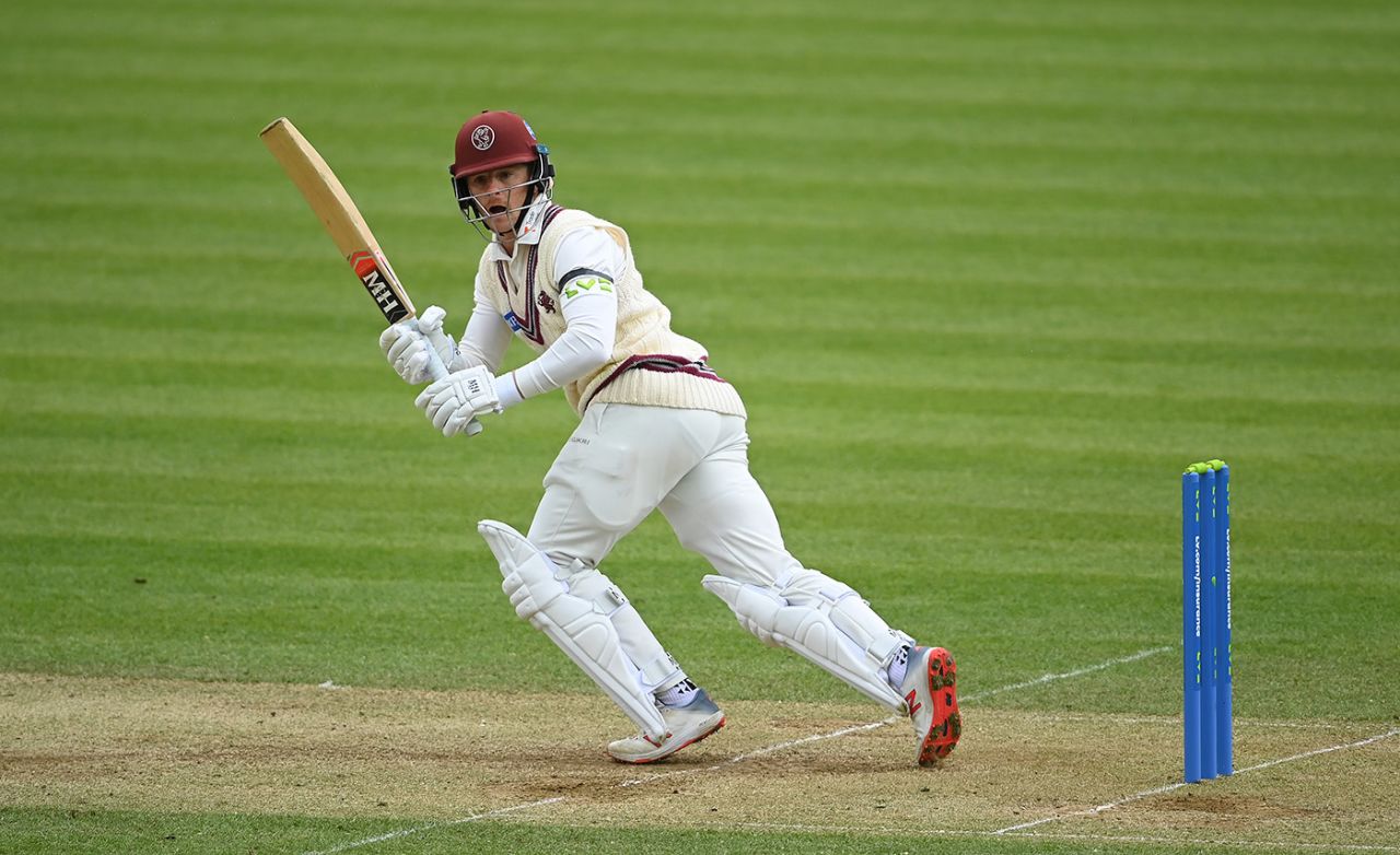 Tom Abell turns to leg during a vital half-century, Middlesex vs Somerset, County Championship, Lord's, April 10, 2021