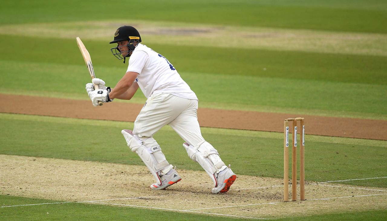 Aaron Thomason works into the on side, Sussex v Essex, Bob Willis Trophy, Hove, August 16, 2020