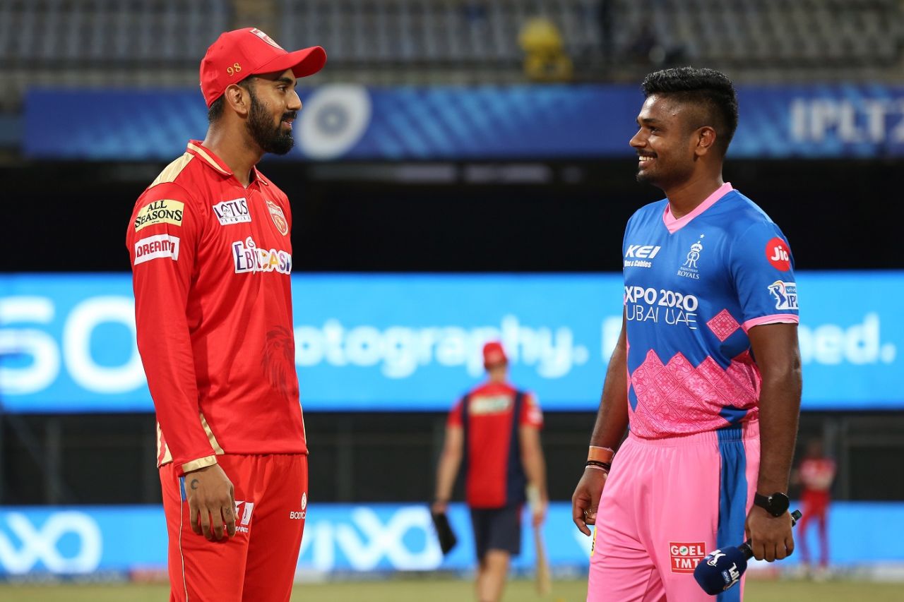 KL Rahul and Sanju Samson have a chat ahead of the toss, Rajasthan Royals vs Punjab Kings, IPL 2021, Mumbai, April 12, 2021