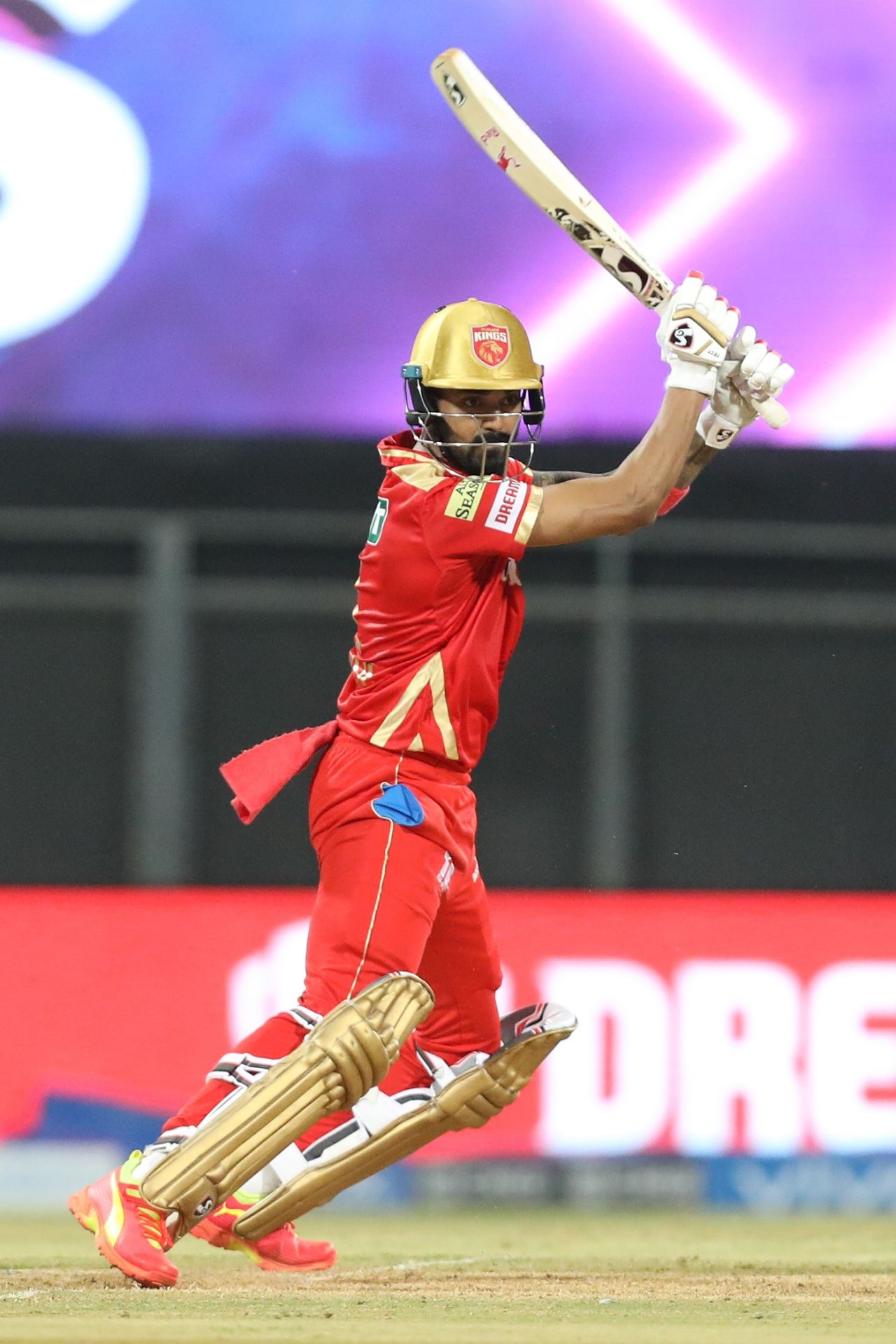 KL Rahul powers the ball through the offside, Rajasthan Royals vs Punjab Kings, IPL 2021, Mumbai, April 12, 2021