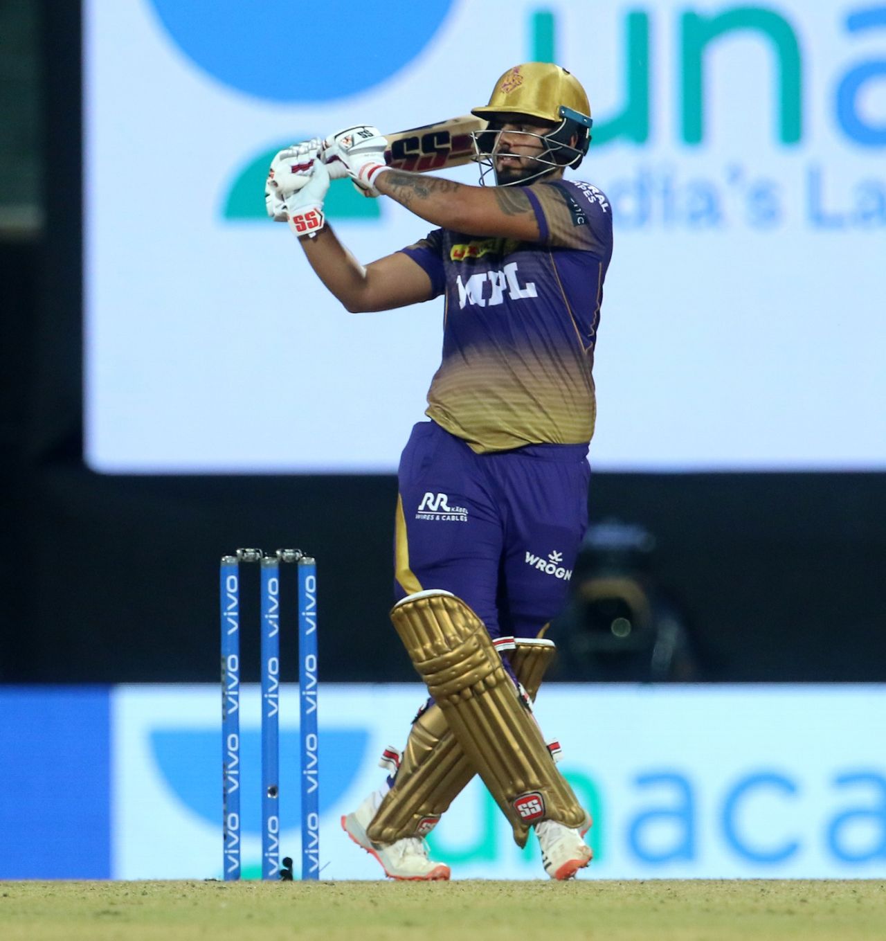 Nitish Rana pulls, Kolkata Knight Riders vs Mumbai Indians, IPL 2021, Chennai, April 13, 2021