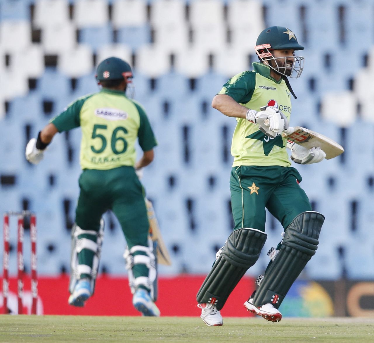 Mohammad Rizwan and Babar Azam steal a single, South Africa vs Pakistan, 3rd T20I, Centurion, April 14, 2021r