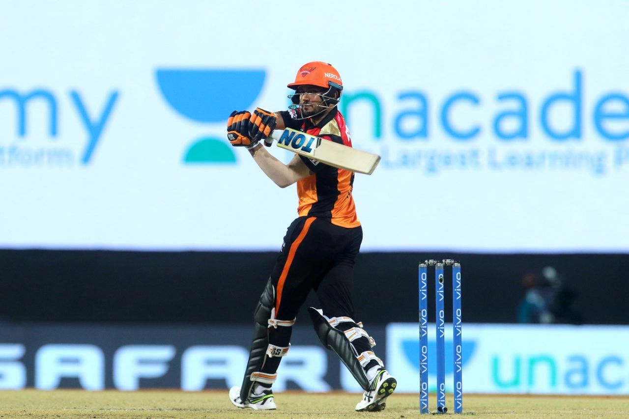 Manish Pandey pulls behind square, Sunrisers Hyderabad vs Royal Challengers Bangalore, IPL 2021, Chennai, April 14, 2021