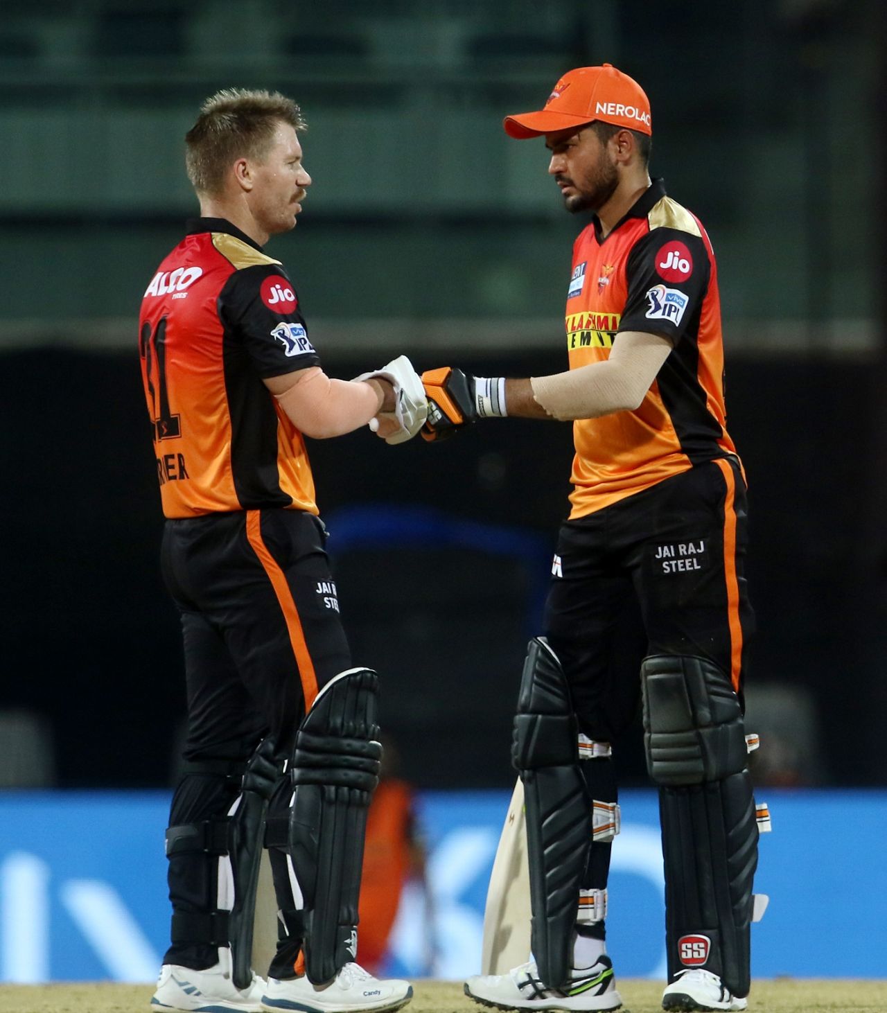David Warner and Manish Pandey put on a superb stand for the second wicket, Sunrisers Hyderabad vs Royal Challengers Bangalore, IPL 2021, Chennai, April 14, 2021