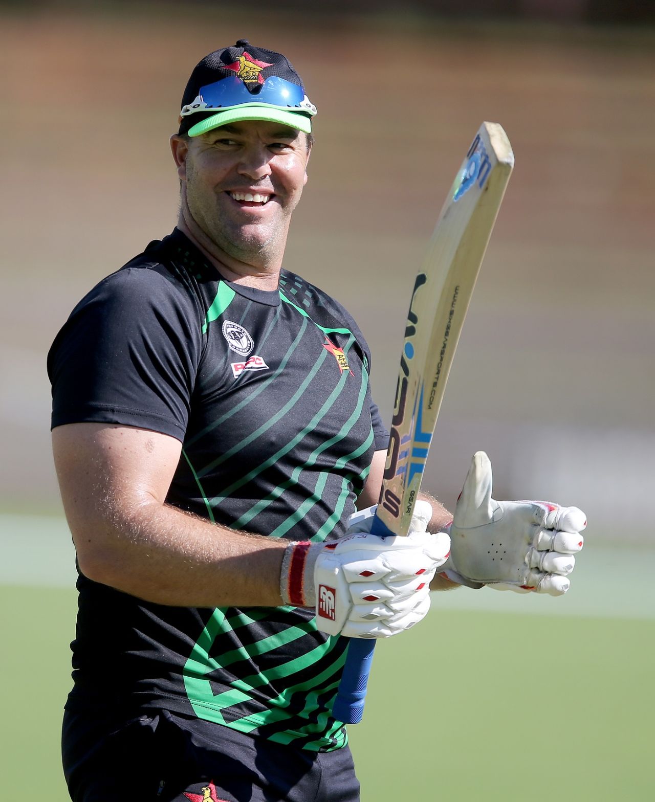 Heath Streak, the Zimbabwe head coach, during the World Cup qualifier between Zimbabwe and Afghanistan, Bulawayo, March 6, 2018