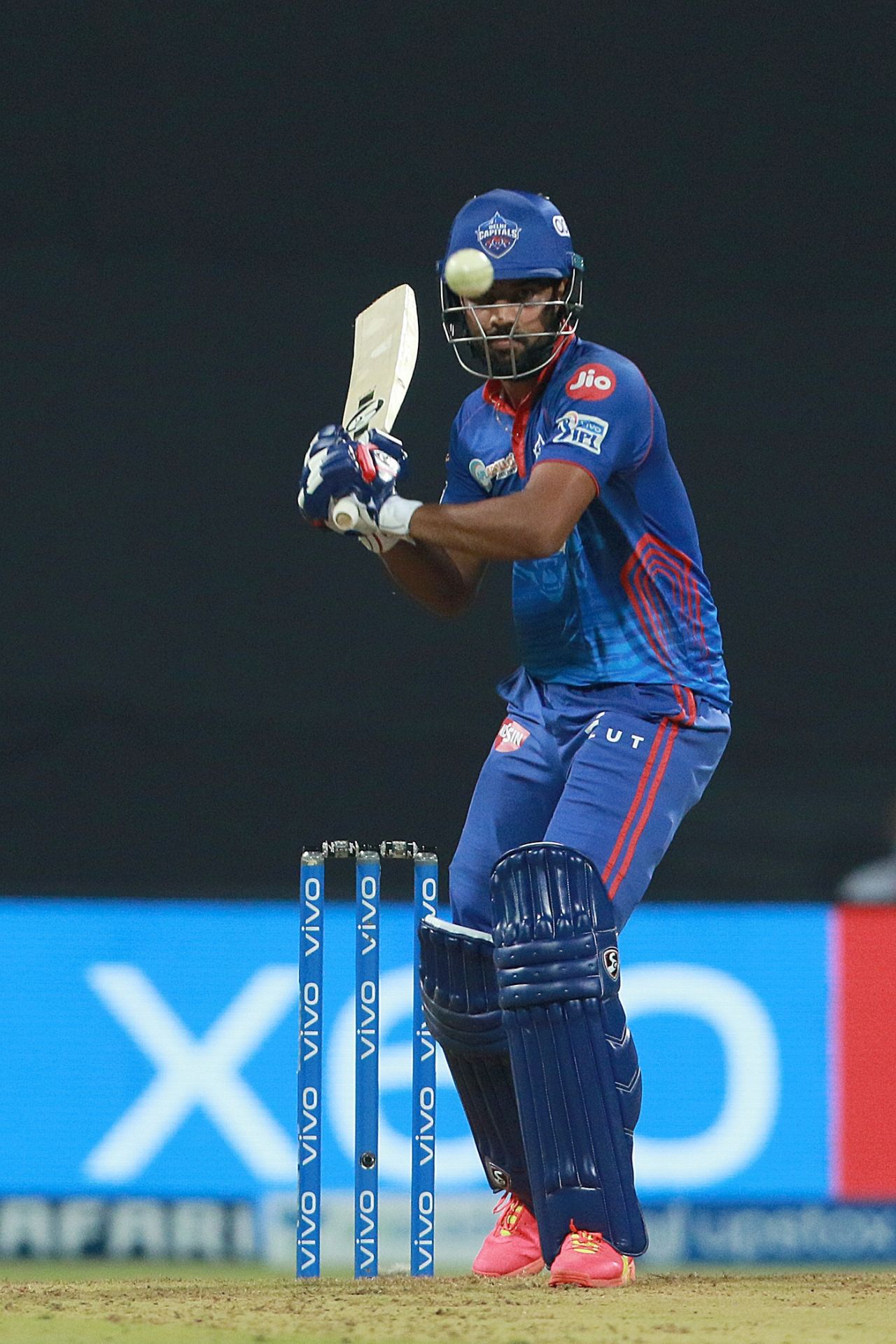 Lalit Yadav prepares to tackle a short ball, Delhi Capitals vs Rajasthan Royals, IPL 2021, Mumbai, April 15, 2021