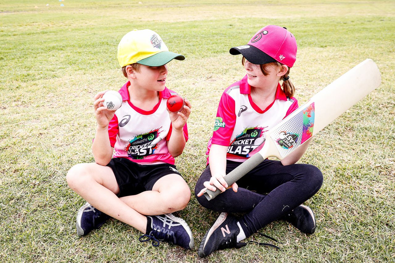 Kids play cricket during the Cumberland Regional School Holiday Program at Nolan's Reserve, Sydney, September 30, 2020