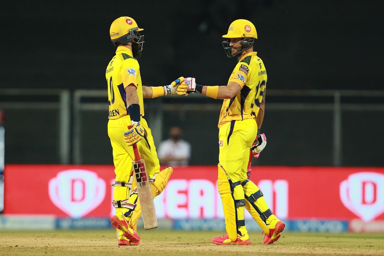 Moeen Ali and Faf du Plessis shared an attacking partnership, Punjab Kings vs Chennai Super Kings, IPL 2021, Mumbai, April 16, 2021