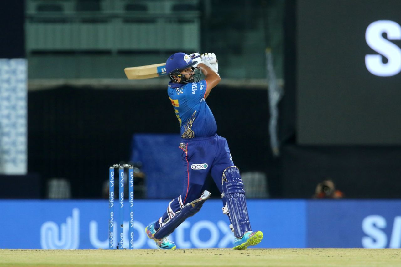 Rohit Sharma unleashes his trademark pull, Mumbai Indians vs Sunrisers Hyderabad, IPL 2021, Chennai, April 17, 2021