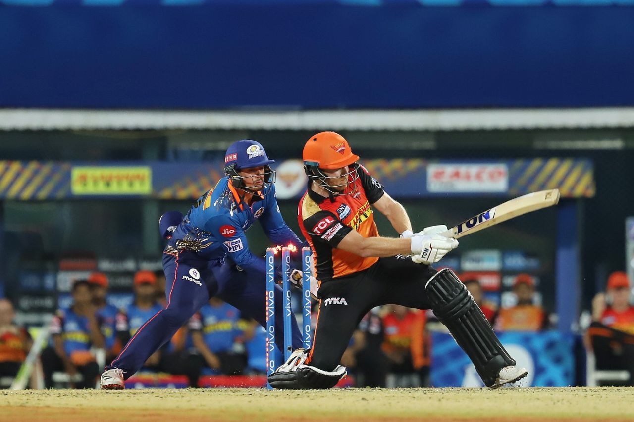 Jonny Bairstow got out hit wicket, Mumbai Indians vs Sunrisers Hyderabad, IPL 2021, Chennai, April 17, 2021