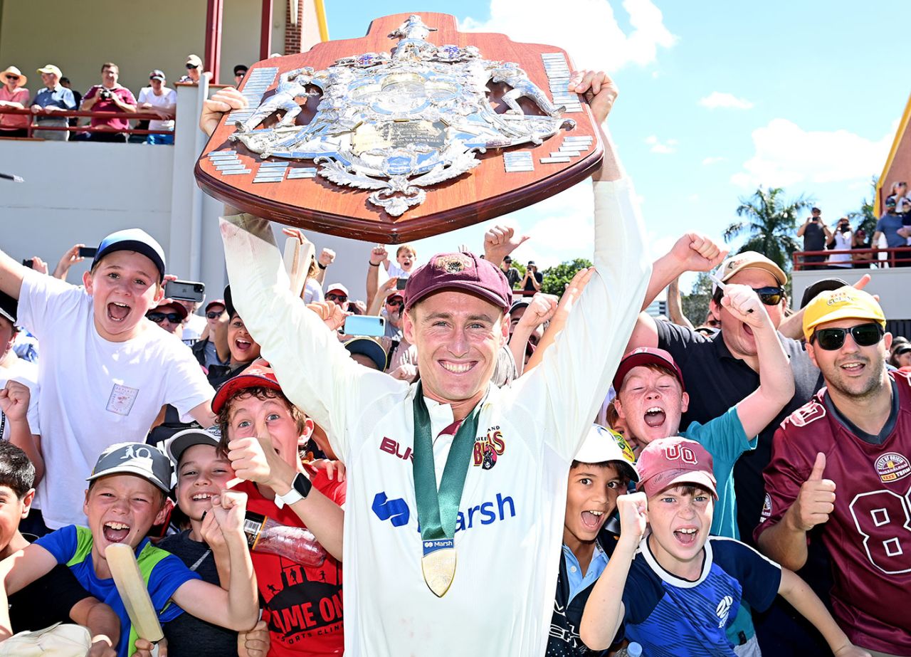 Marnus Labuschagne was named Player of the Final, Queensland vs New South Wales, Sheffield Shield final, Allan Border Field, April 18, 2021