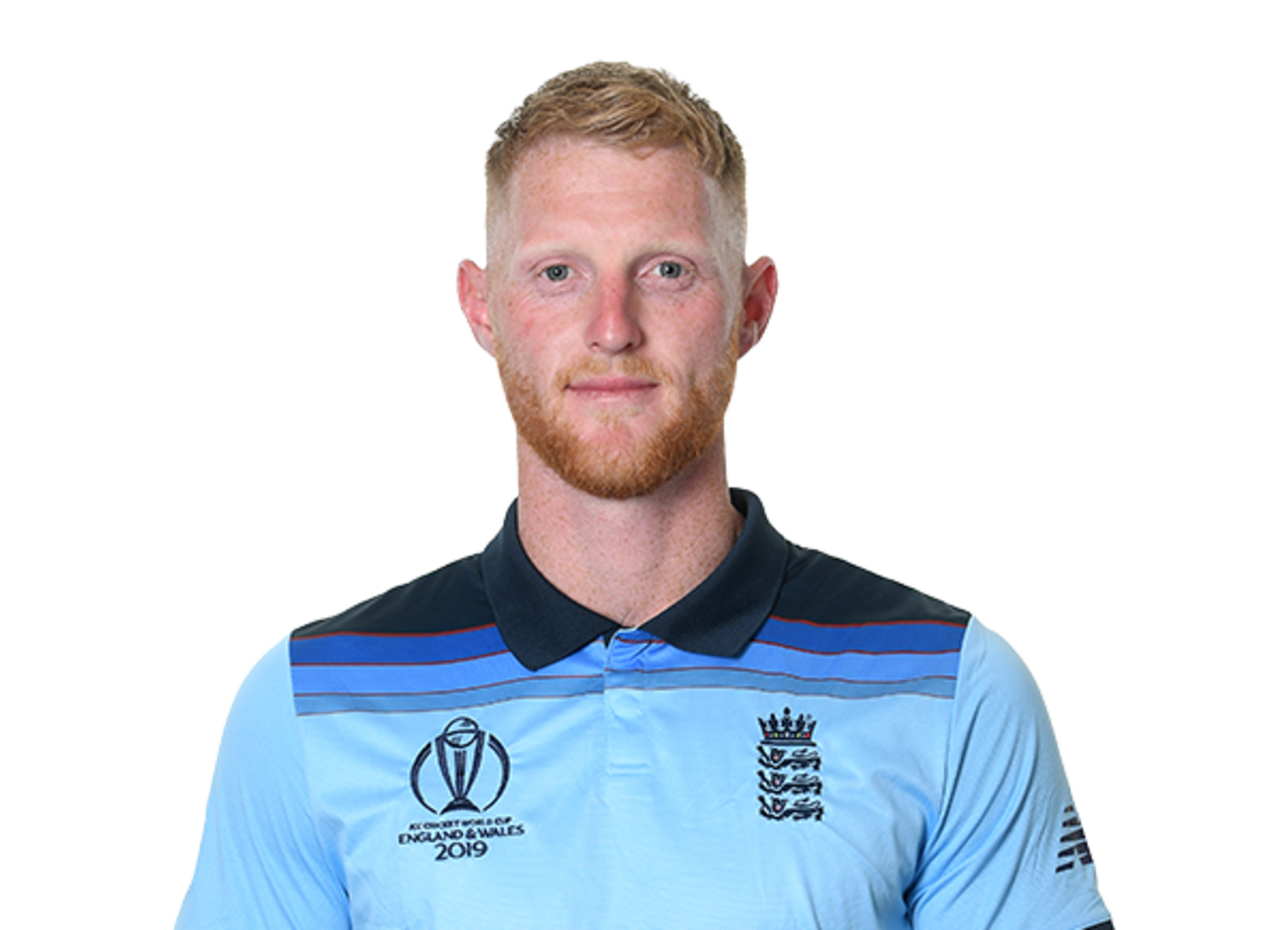 Ben Stokes player page headshot cutout, 2021
