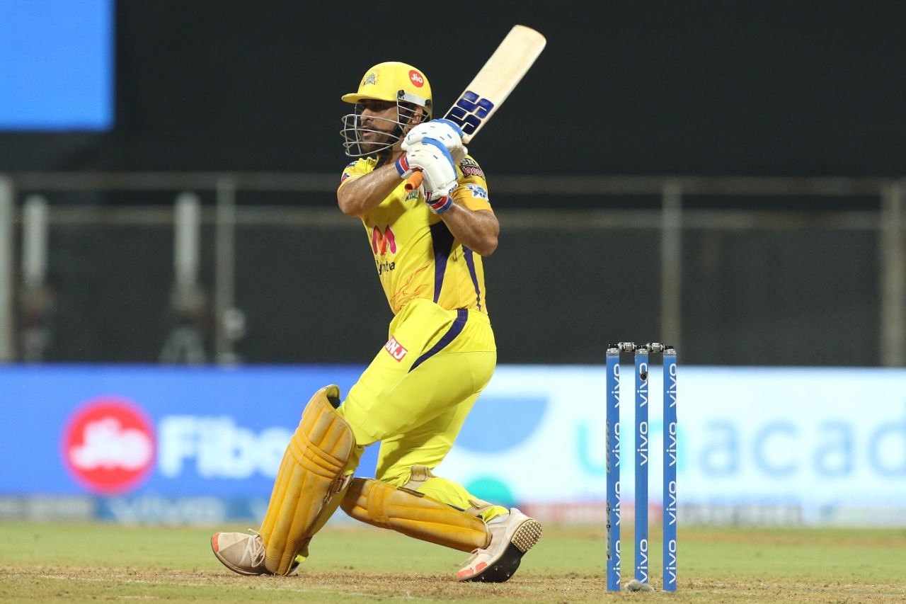 MS Dhoni plays the pull, Chennai Super Kings vs Rajasthan Royals, IPL 2021, Mumbai, April 19, 2021