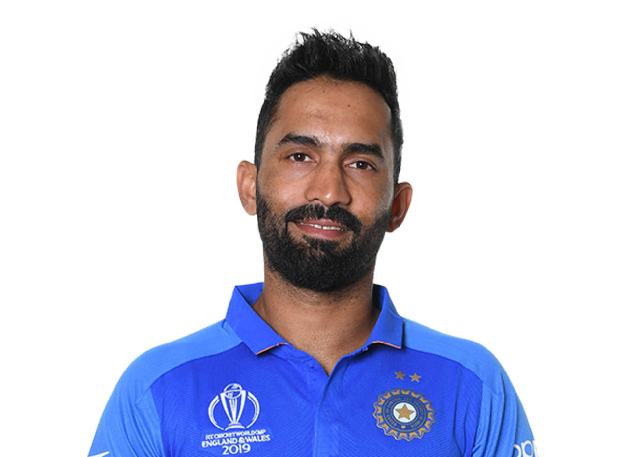 Dinesh Karthik player page headshot cutout, 2021